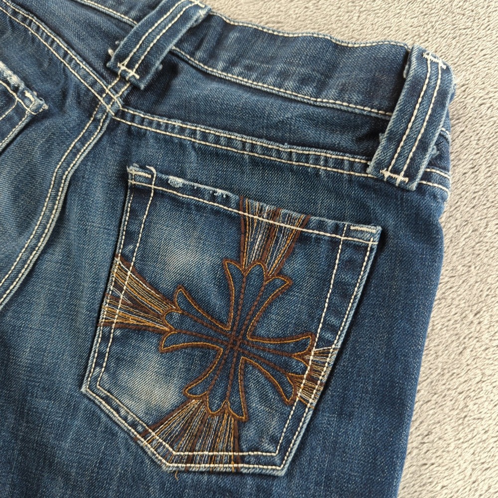 Vintage Y2K Johnny Max Jeans 30x33 Blue Faded Grunge Skater Punk Made in USA